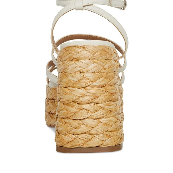 Steven Madden, Belise Leather Strappy Platform Sandals, White Leather, 11 - Picture 5 of 11